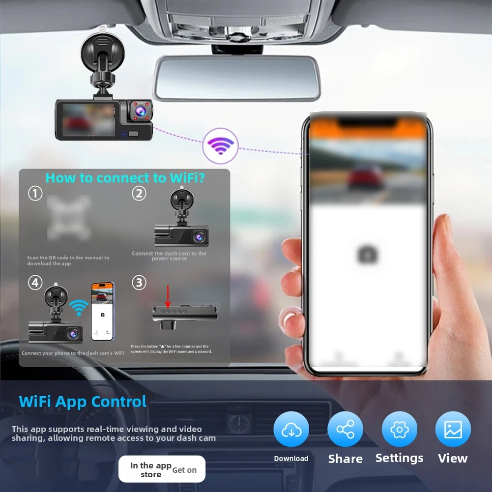 Dual 1080P Dashcam With WiFi Front & Rear Car Camera 4-channel Driving Recorder For Ultimate Safety Camera Accessories
Dual 1080P Dashcam With WiFi Front & Rear Car Camera 4-channel Driving Recorder For Ultimate Safety Camera Accessories