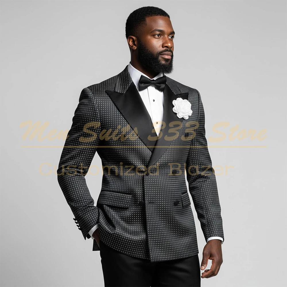 Bespoke Men's Suits Fashion Double Breasted Peak Lapel 2 Piece Jacket Pants High Quality Featival Festival Blazer Costume Homme
Bespoke Men's Suits Fashion Double Breasted Peak Lapel 2 Piece Jacket Pants High Quality Featival Festival Blazer Costume Homme
