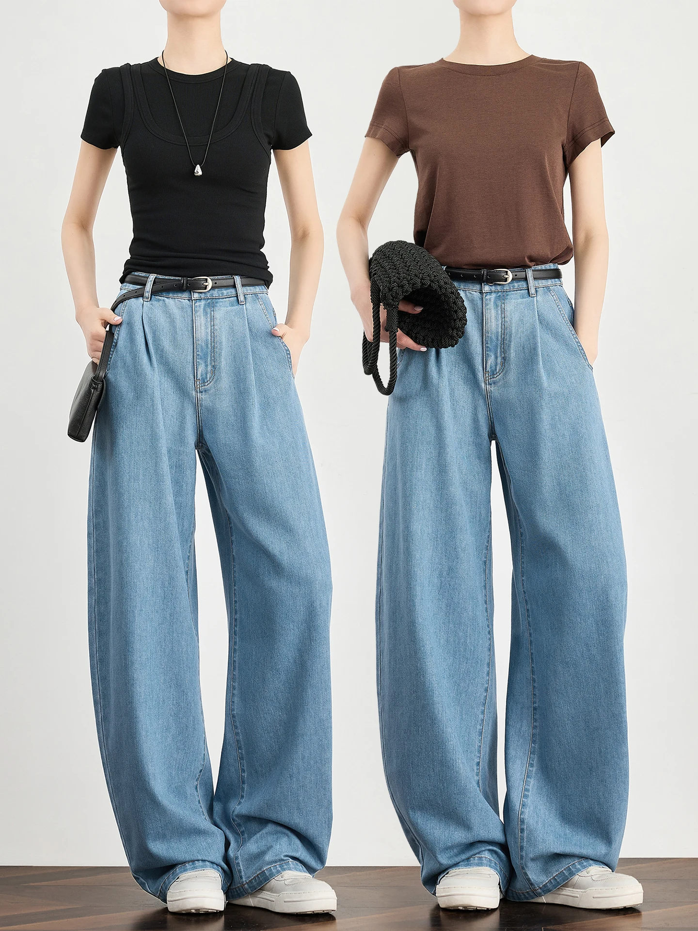 TUMPUS Long High Waist Acid Wash Denim Pants Women Summer Slimming Wide Leg Jeans Commute Style Cotton Blend Casual Wear
TUMPUS Long High Waist Acid Wash Denim Pants Women Summer Slimming Wide Leg Jeans Commute Style Cotton Blend Casual Wear