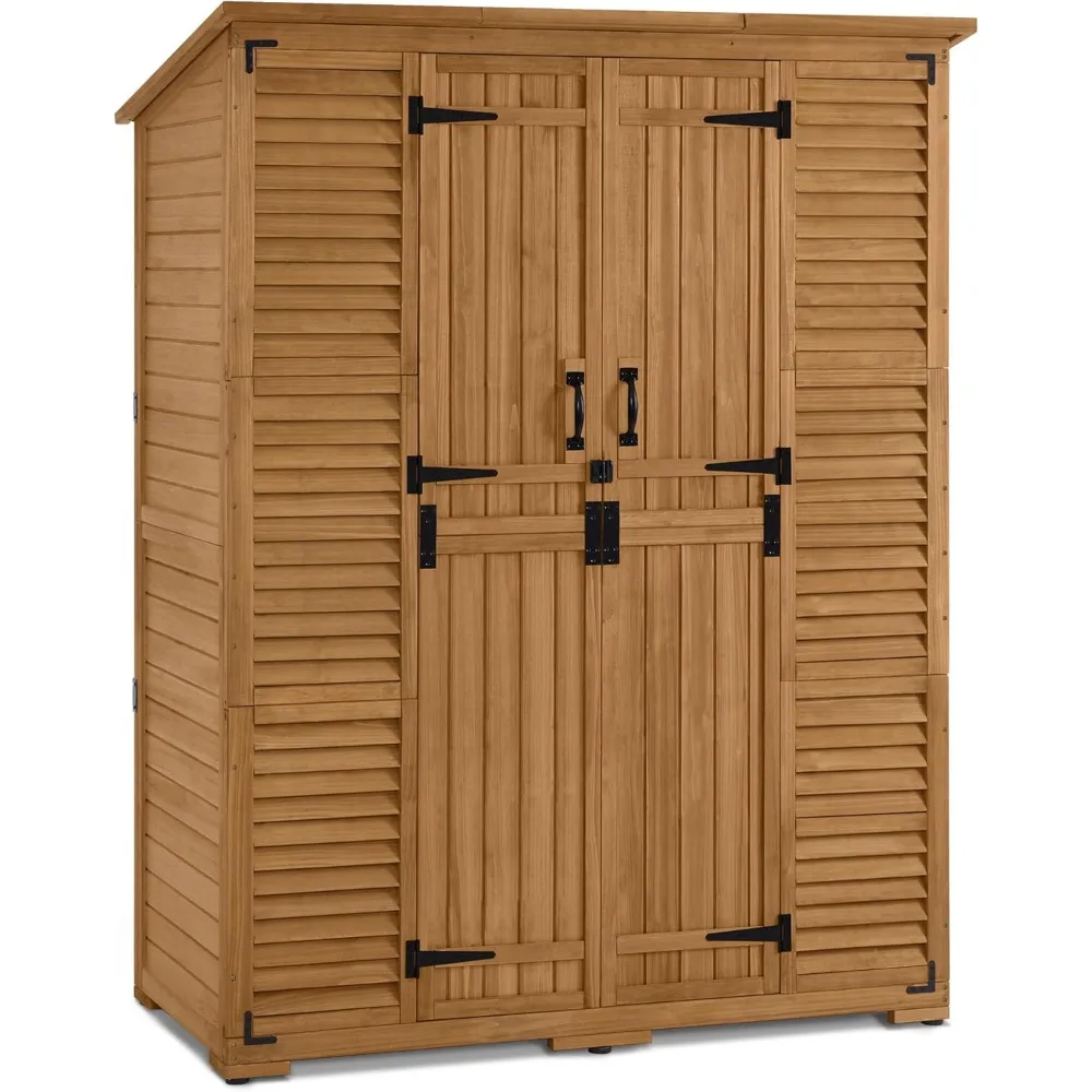 Large Outdoor Storage Cabinet with 6 Shelves (4.8 x 2.2 x 6.5 ft), Outside Storage Shed with Lock, Wooden Garden Shed fo
Large Outdoor Storage Cabinet with 6 Shelves (4.8 x 2.2 x 6.5 ft), Outside Storage Shed with Lock, Wooden Garden Shed fo