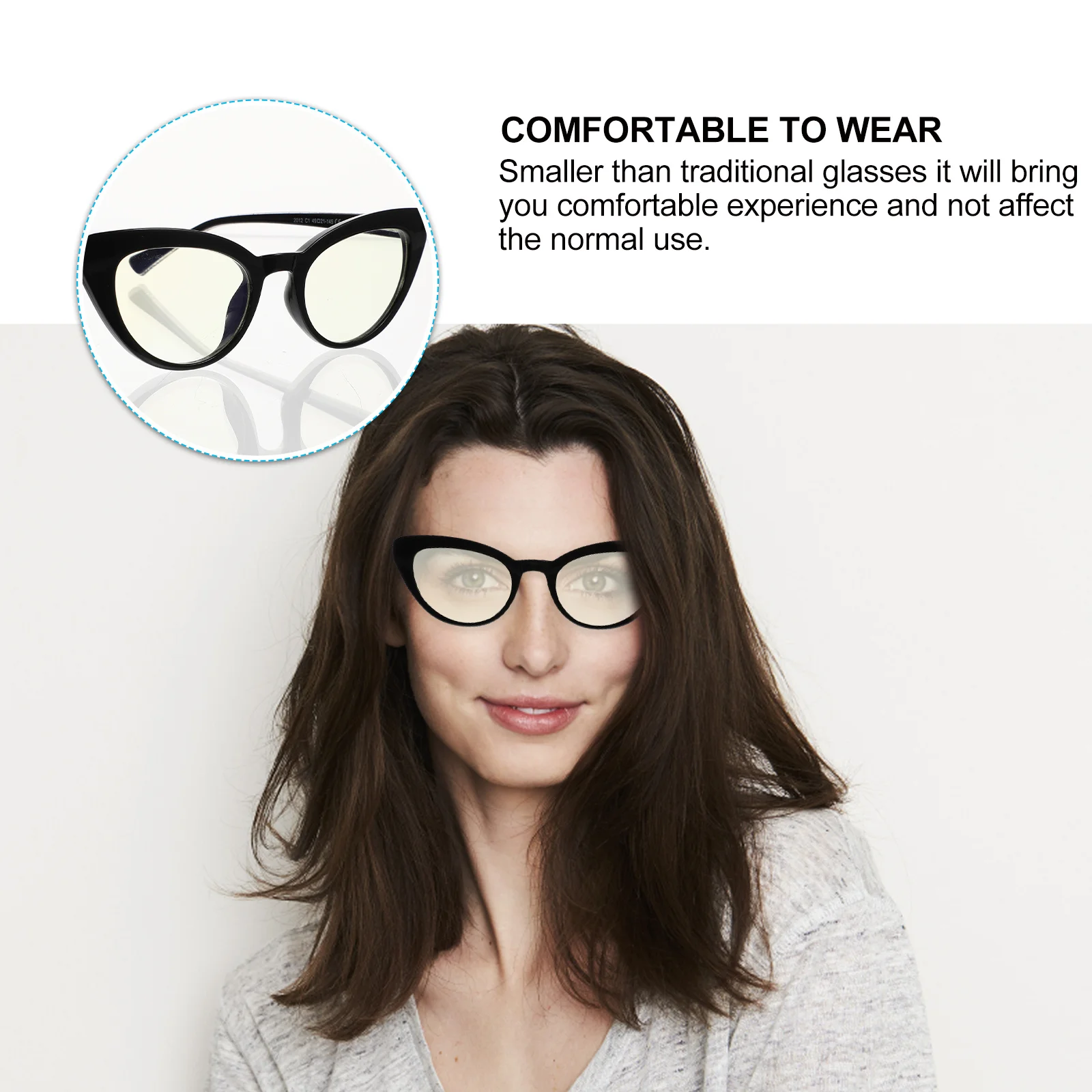1 pc Anti-Blue Light Glasses Cat Eye Frame Small Size Comfortable Fit Non-Slip Nose Pads Female Eyewear Practical Glasses
1 pc Anti-Blue Light Glasses Cat Eye Frame Small Size Comfortable Fit Non-Slip Nose Pads Female Eyewear Practical Glasses