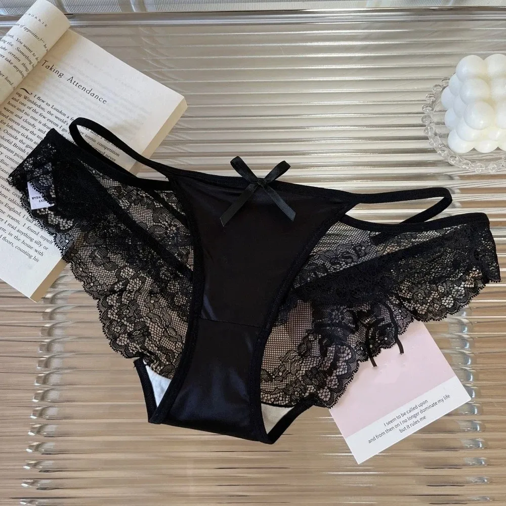 Breathable Sweet Lace Panties Low Waist Hollow Underwear for Women Cotton Crotch Flower Satin Silk Briefs Female
Breathable Sweet Lace Panties Low Waist Hollow Underwear for Women Cotton Crotch Flower Satin Silk Briefs Female