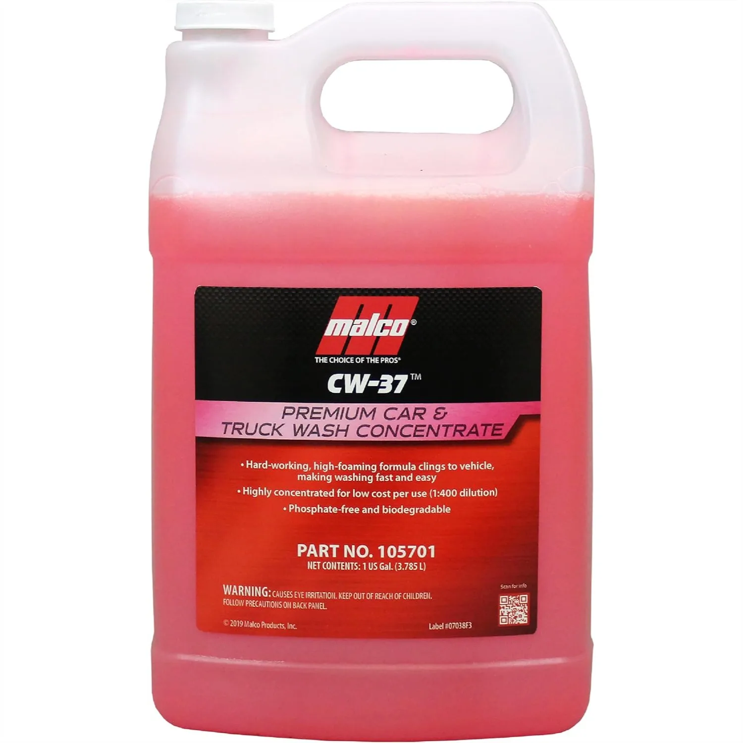 Malco CW-37 Car Wash Concentrate - High Foaming Soap for Cars, Trucks & Motorcycles, Removes Dirt & Road Film, 1 Gallon
Malco CW-37 Car Wash Concentrate - High Foaming Soap for Cars, Trucks & Motorcycles, Removes Dirt & Road Film, 1 Gallon