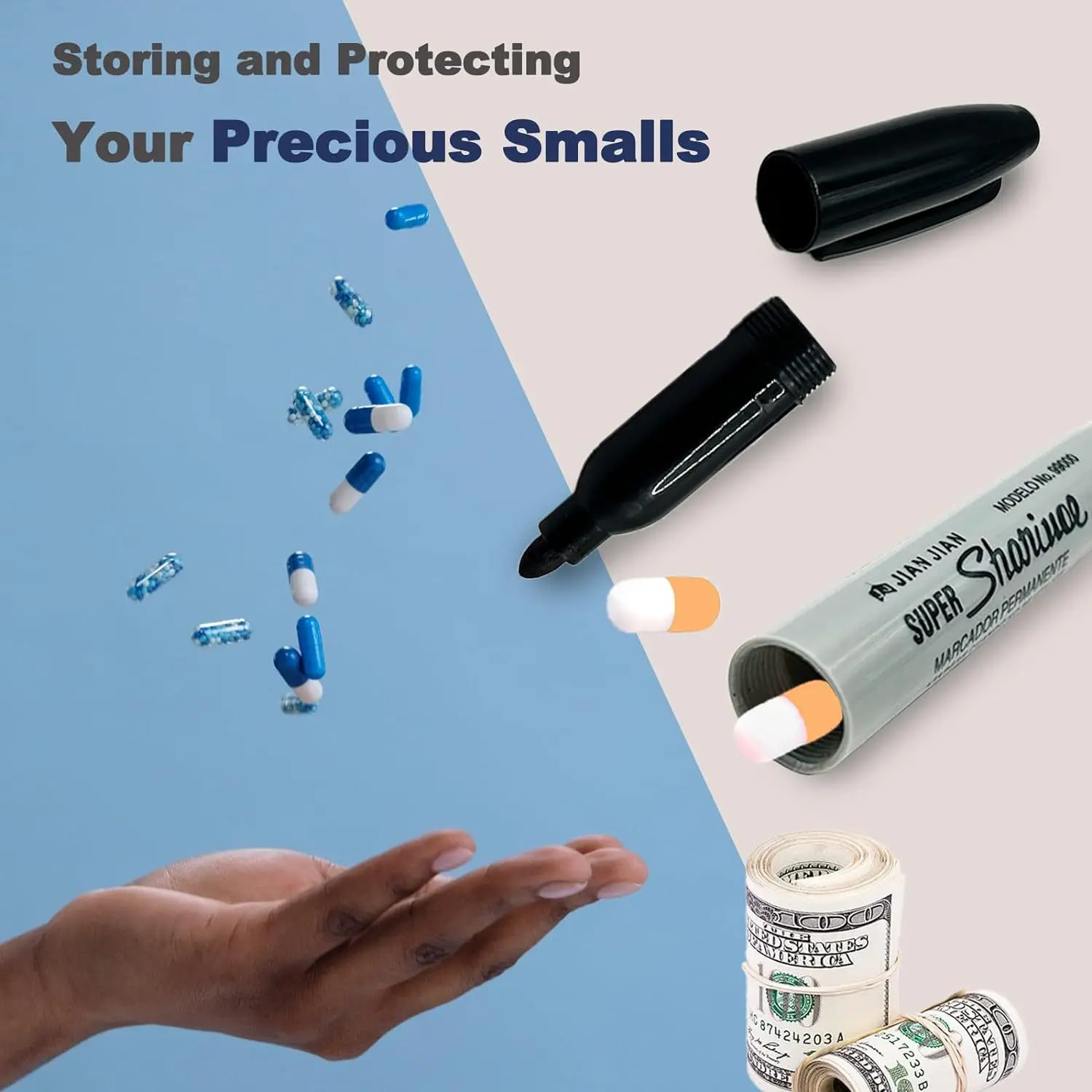 Creativity Novelty Fake Black Necklace Containers Boxes Cash Markers Capsules Hiding Storage Pill For Money Small Valuables Etc
Creativity Novelty Fake Black Necklace Containers Boxes Cash Markers Capsules Hiding Storage Pill For Money Small Valuables Etc