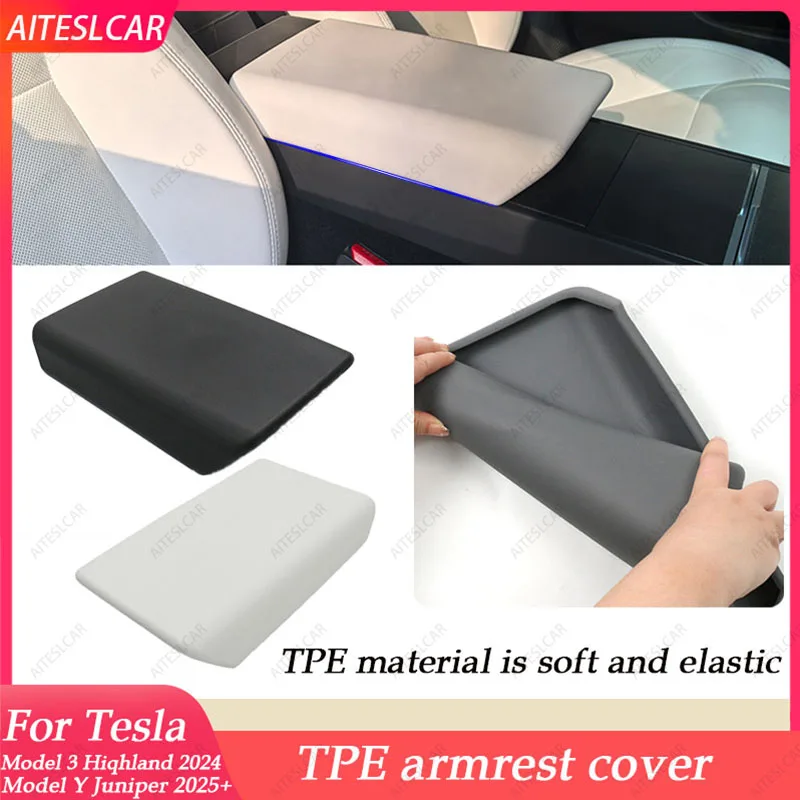 For Tesla Model Y Launch Juniper 2025 Model 3 Highland 2024 TPE Soft Case Center Console Arm Rest Lid Armrest Cover Accessories
For Tesla Model Y Launch Juniper 2025 Model 3 Highland 2024 TPE Soft Case Center Console Arm Rest Lid Armrest Cover Accessories