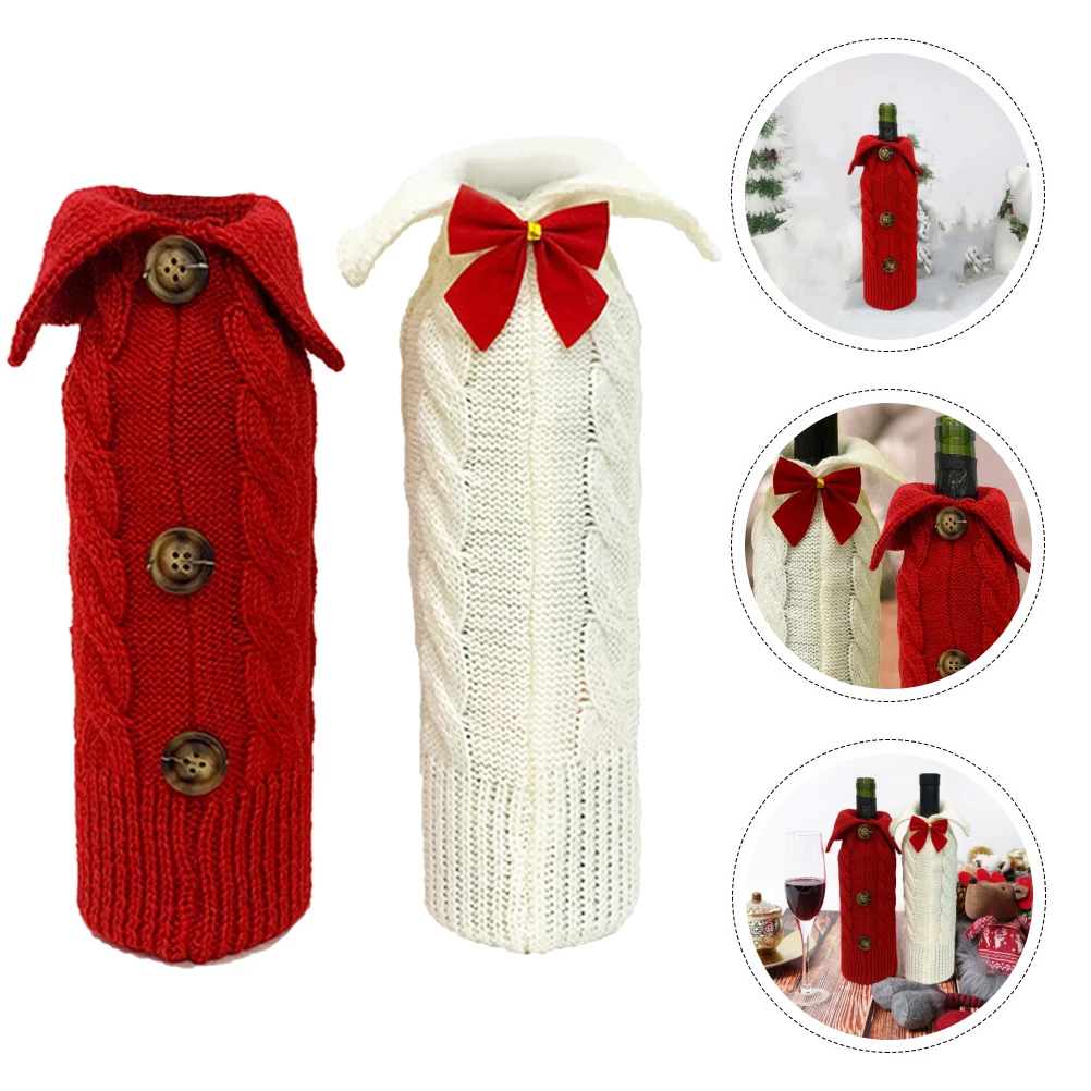 2 pcs Knitting Wine Bottle Cover Christmas Decoration Party Supplies Xmas Ornament Red Wine Pouch Cover Bar Tools Kitchen Bar
2 pcs Knitting Wine Bottle Cover Christmas Decoration Party Supplies Xmas Ornament Red Wine Pouch Cover Bar Tools Kitchen Bar