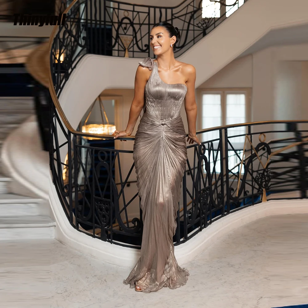 Thinyfull Mermaid Shiny Satin Prom Dress 2026 One Shoulder Sleeveless Evening Party Dress Long Gown Robe De Soirée Customized
Thinyfull Mermaid Shiny Satin Prom Dress 2026 One Shoulder Sleeveless Evening Party Dress Long Gown Robe De Soirée Customized
