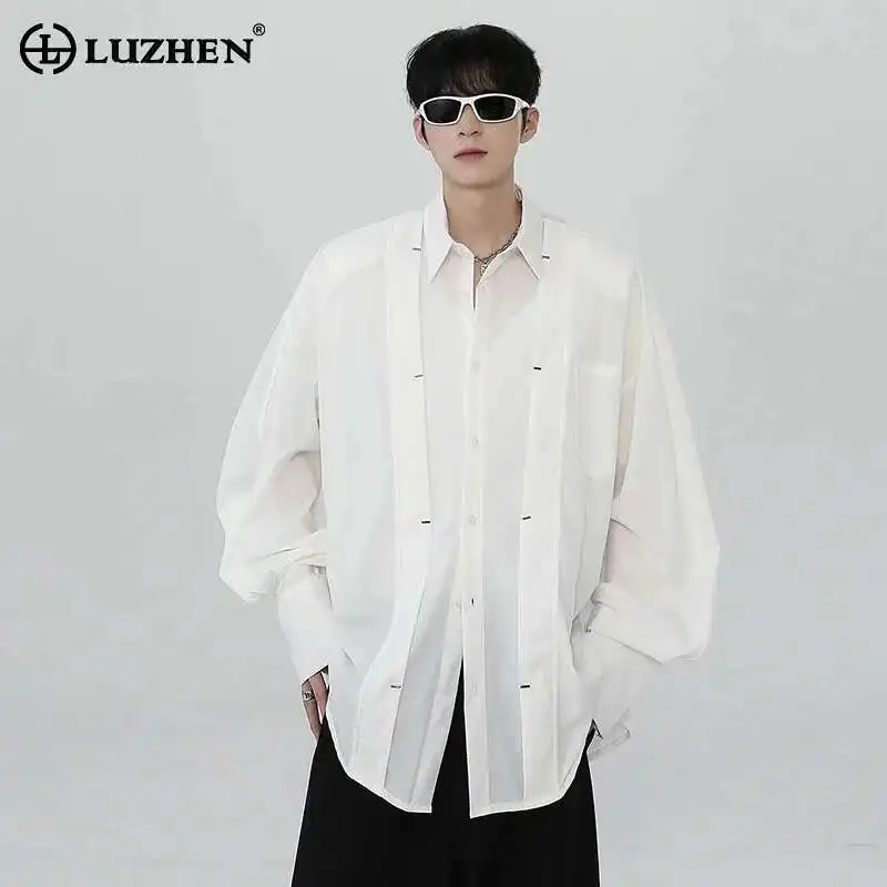 LUZHEN 2025 Spring New Splicing Design Loose Shirts Men's Fashion Elegant Long Sleeve Shoulder Pad Original Casual Tops LZ9296
LUZHEN 2025 Spring New Splicing Design Loose Shirts Men's Fashion Elegant Long Sleeve Shoulder Pad Original Casual Tops LZ9296