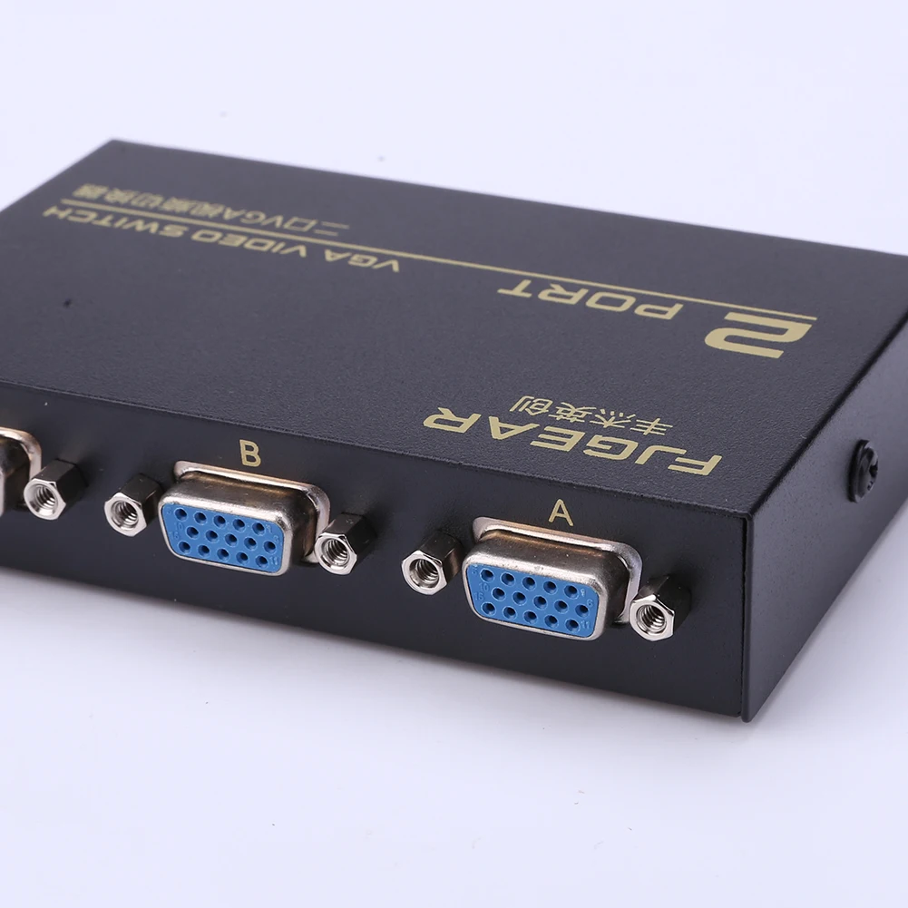 2 in 1 Out 2 Port VGA Splitter Box 130MHz Bandwidth Video Splitter 2 PC To 1 Monitor VGA Switch for PC Monitor
2 in 1 Out 2 Port VGA Splitter Box 130MHz Bandwidth Video Splitter 2 PC To 1 Monitor VGA Switch for PC Monitor