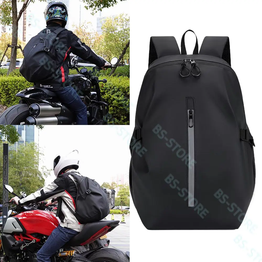 Black Classic Large Capacity Multifunctional Motorcycle Helmet Bag Waterproof Motorcycle Backpack Reflective Bicycle Travel Bag-
Black Classic Large Capacity Multifunctional Motorcycle Helmet Bag Waterproof Motorcycle Backpack Reflective Bicycle Travel Bag-