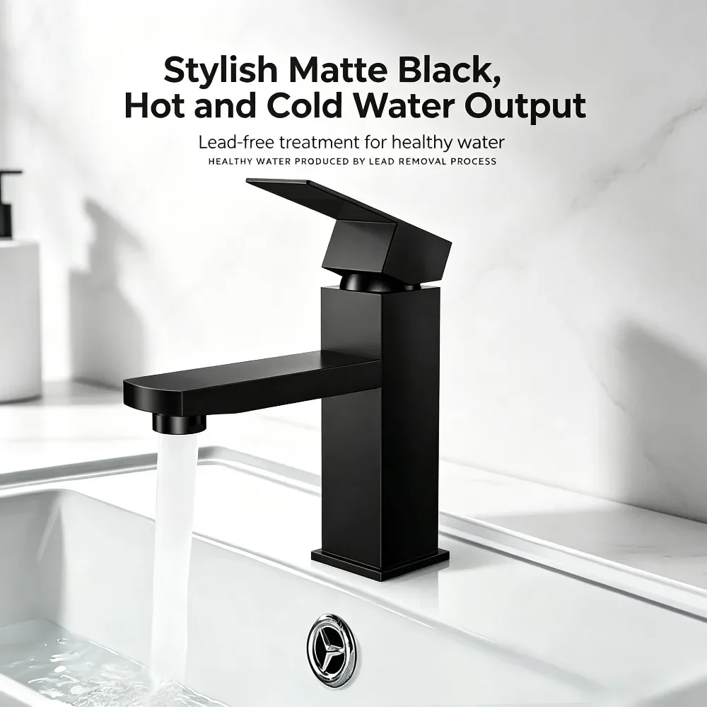 1 pc ABS high-quality black bathroom faucet, hot and cold sink, kitchen sink, universal multifunctional faucet
1 pc ABS high-quality black bathroom faucet, hot and cold sink, kitchen sink, universal multifunctional faucet