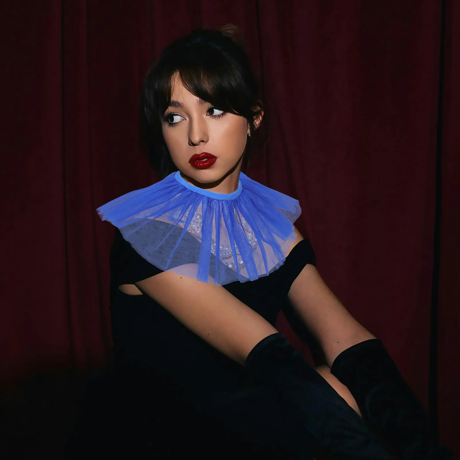 Clown Ruffle Collar Multilayer Mesh Fake Collar Women Costume Accessories Stage Performance Detachable Ruffled Neck Piece
Clown Ruffle Collar Multilayer Mesh Fake Collar Women Costume Accessories Stage Performance Detachable Ruffled Neck Piece
