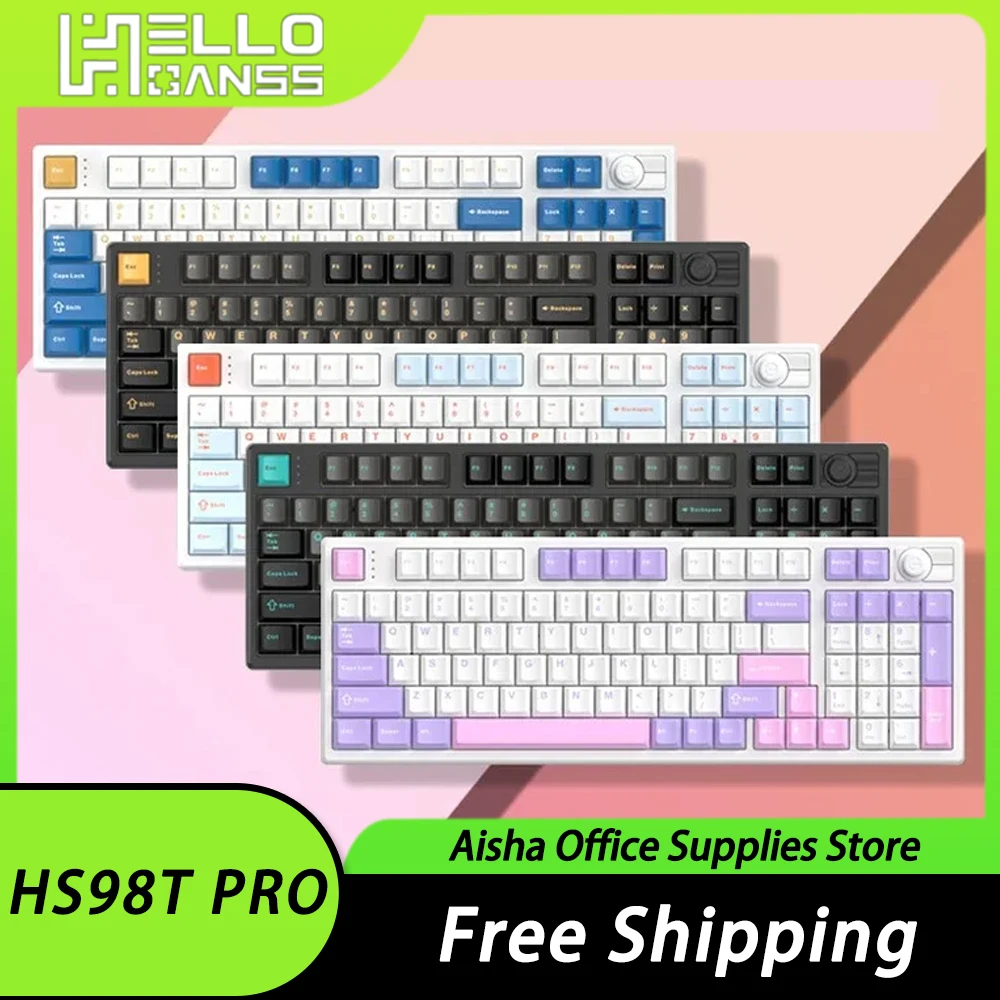 Клавиатура Механическая HELLO GANSS HS98T PRO, многофункциональная беспроводная игровая клавиатура RGB с тремя режимами, с возможностью замены клавиш в процессе работы, аксессуар для ПК
Клавиатура Механическая HELLO GANSS HS98T PRO, многофункциональная беспроводная игровая клавиатура RGB с тремя режимами, с возможностью замены клавиш в процессе работы, аксессуар для ПК