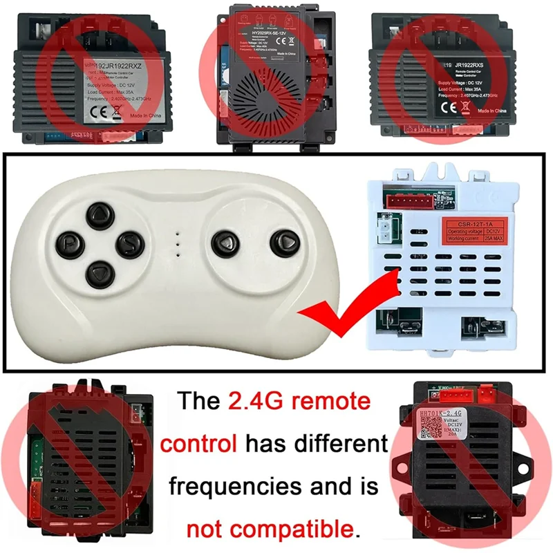 T99C-Remote Control 12V Ride On Car 2.4Ghz Bluetooth Controller Transmitter Replacement Parts For Toys, TOBBI CST-1A
T99C-Remote Control 12V Ride On Car 2.4Ghz Bluetooth Controller Transmitter Replacement Parts For Toys, TOBBI CST-1A