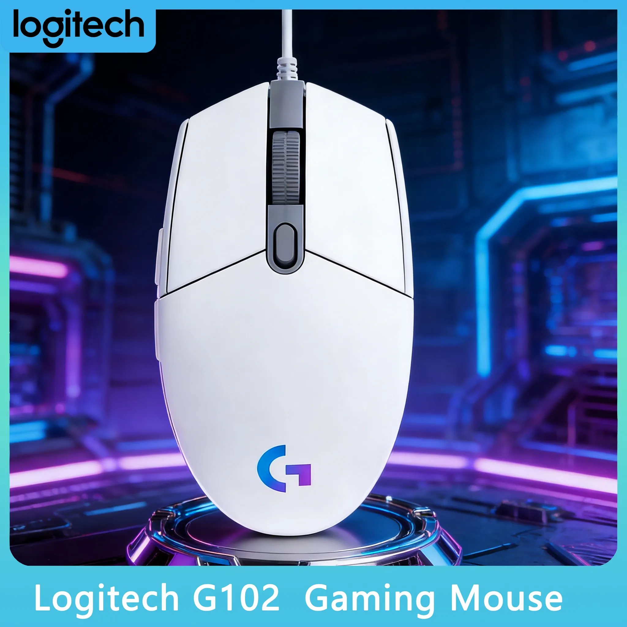 6 Programmable Buttons Logitech G102 Wired Mouse for Efficient Work