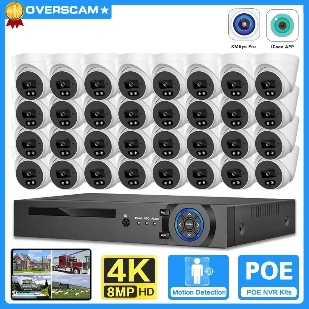 32CH 4K POE NVR Kit CCTV Camera Security System 8MP Outdoor Motion Detection Two Way Aduio Video Surveillance CCTV Camera Set
32CH 4K POE NVR Kit CCTV Camera Security System 8MP Outdoor Motion Detection Two Way Aduio Video Surveillance CCTV Camera Set