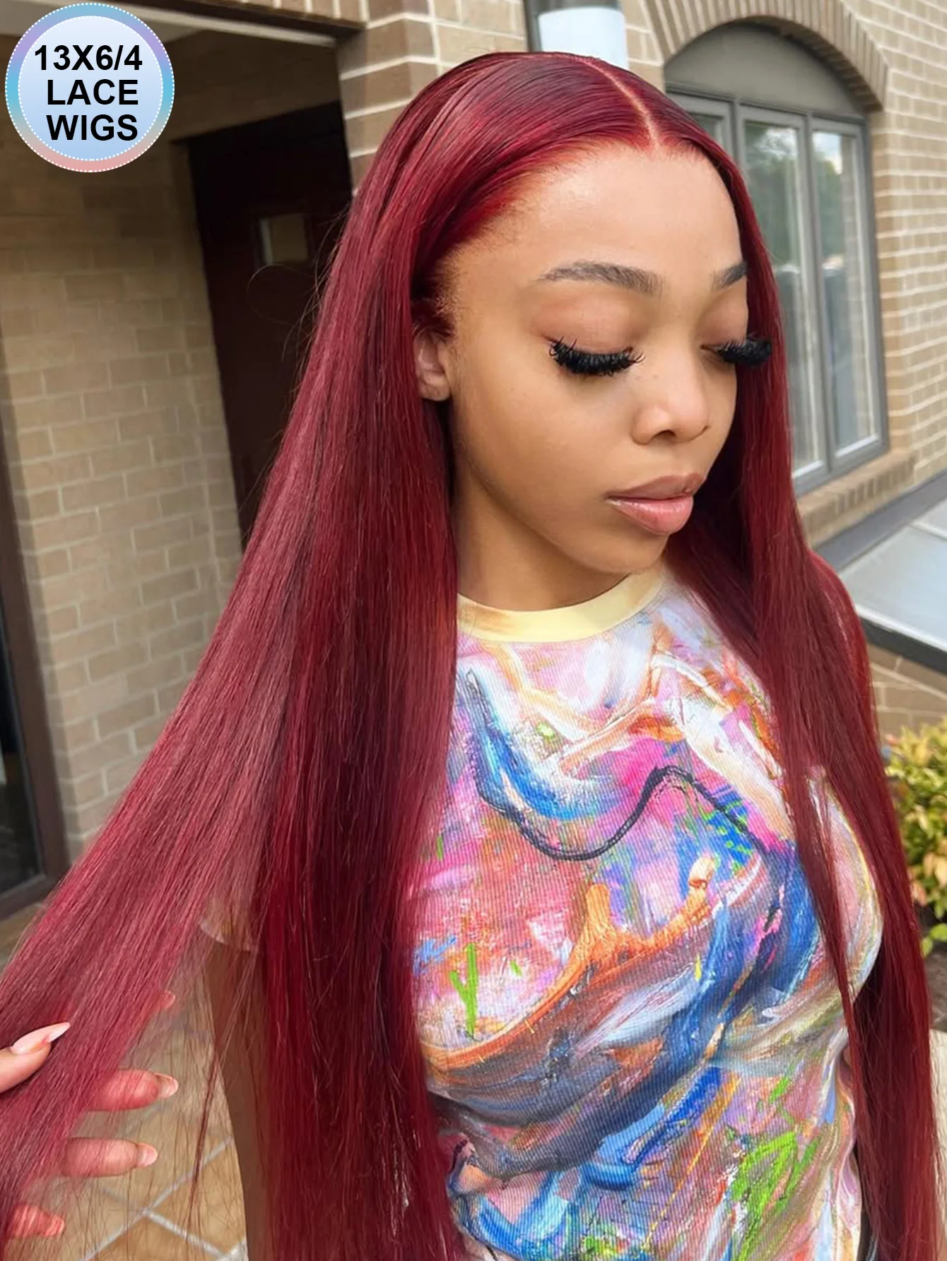 99J Бордовый 13X6 Парики из натуральных волос на кружеве спереди Шелковистый прямой красный цветной парик на фронтальной части шнурка для женщины-студентки Легко носить парик
99J Бордовый 13X6 Парики из натуральных волос на кружеве спереди Шелковистый прямой красный цветной парик на фронтальной части шнурка для женщины-студентки Легко носить парик