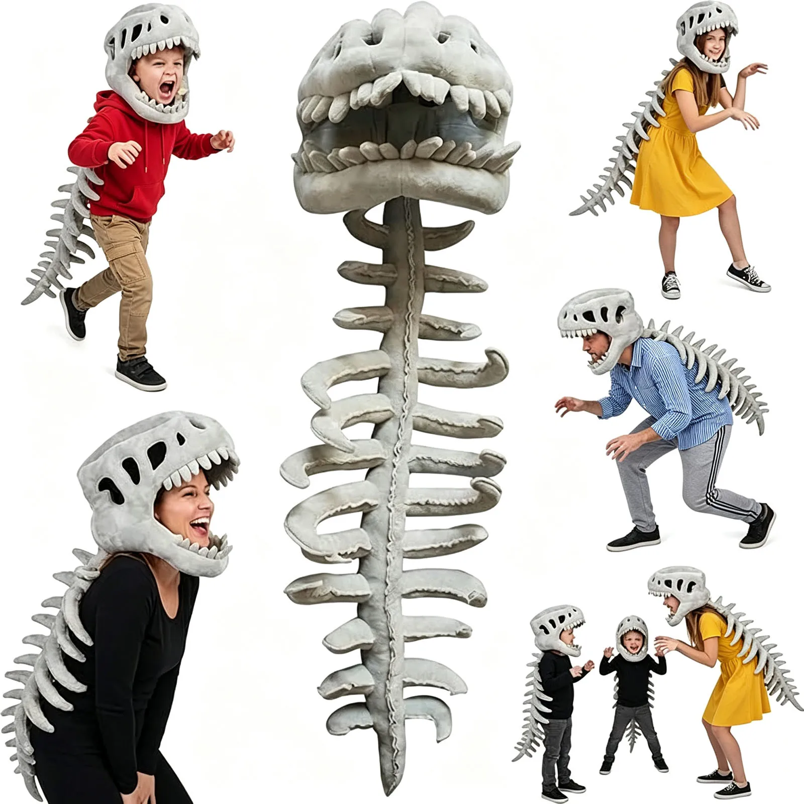 Realistic Dinosaur Skeleton Costume Set Funny Headgear Halloween Fun Cosply Party Dress up Clothing Plush Toys Creative Gifts
Realistic Dinosaur Skeleton Costume Set Funny Headgear Halloween Fun Cosply Party Dress up Clothing Plush Toys Creative Gifts