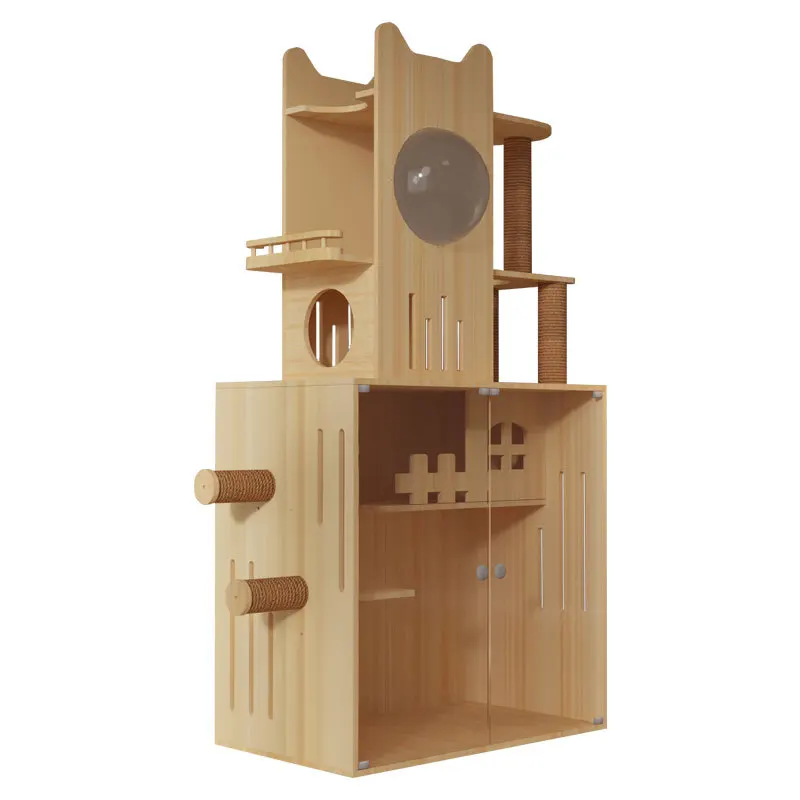 Solid wood cat cabinet household multi-layer toys play living wooden cage pet toys wholesale house nest
Solid wood cat cabinet household multi-layer toys play living wooden cage pet toys wholesale house nest