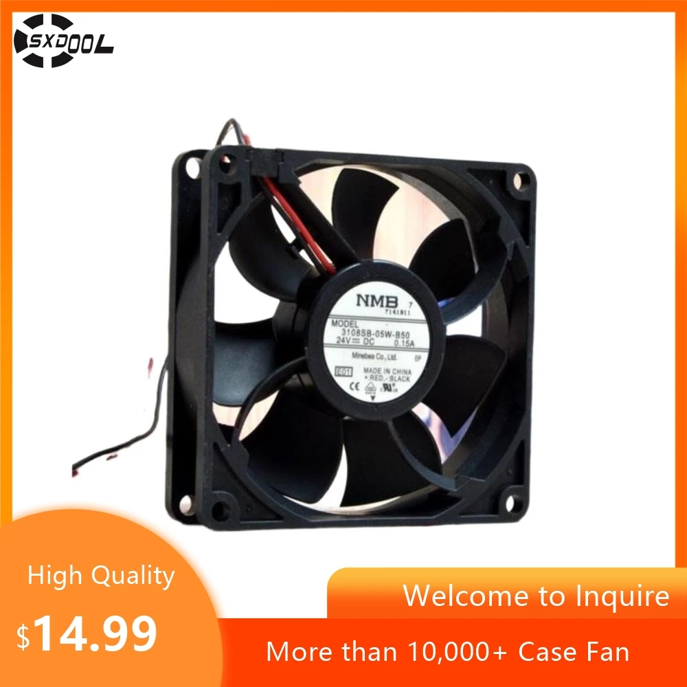 For NMB 3108SB-05W-B50 8CM 24V 0.15A 2-Wire Mute High-End Cooling Fan, 8020 for Precision Equipment, Servers, Quiet Operation
For NMB 3108SB-05W-B50 8CM 24V 0.15A 2-Wire Mute High-End Cooling Fan, 8020 for Precision Equipment, Servers, Quiet Operation
