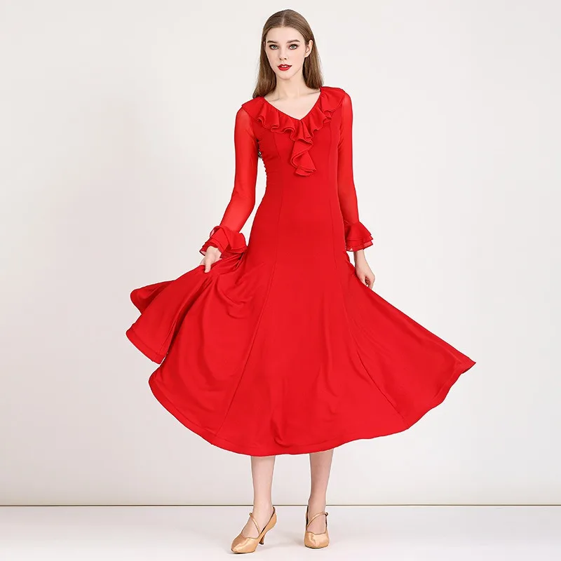 Customized Lotus Leaf Sleeve Modern Dance Dress S9089 Waltz Ballroom Dance Costume Drag Queen Dress
Customized Lotus Leaf Sleeve Modern Dance Dress S9089 Waltz Ballroom Dance Costume Drag Queen Dress