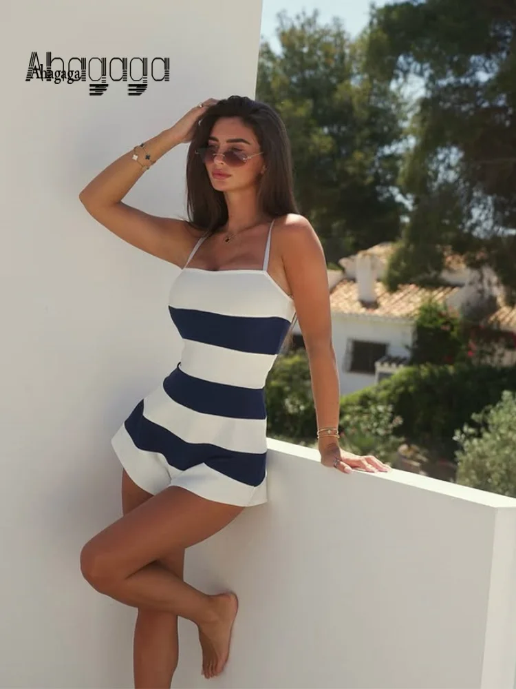Ahagaga Summer Women Playsuits Striped Straps Zipper Skinny Regular Causal Basic Square Collar Sleeveless Eelgant Female Rompers
Ahagaga Summer Women Playsuits Striped Straps Zipper Skinny Regular Causal Basic Square Collar Sleeveless Eelgant Female Rompers