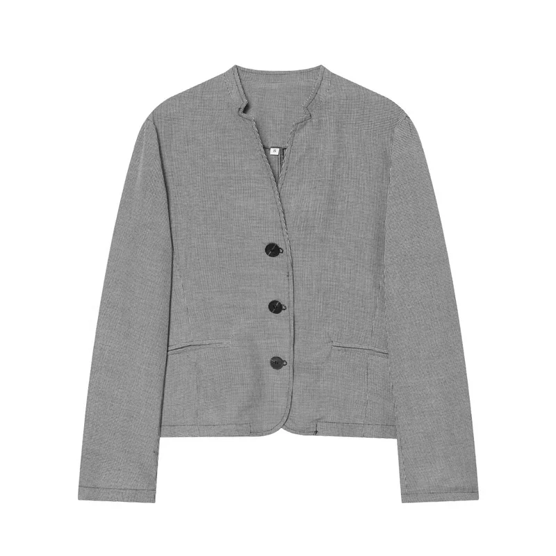 Women's Jacket 2026 Summer New Gray Plaid Long Sleeve Simple Blazer Casual Fashion Versatile
Women's Jacket 2026 Summer New Gray Plaid Long Sleeve Simple Blazer Casual Fashion Versatile