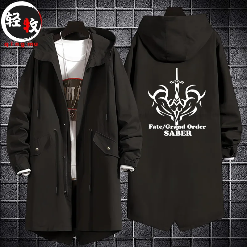 Fate Spring Autumn Winter Unisex Hooded Jacket Mid-Length Cotton Coat Trendy Brand Men's Outerwear Windbreaker Fashionable
Fate Spring Autumn Winter Unisex Hooded Jacket Mid-Length Cotton Coat Trendy Brand Men's Outerwear Windbreaker Fashionable