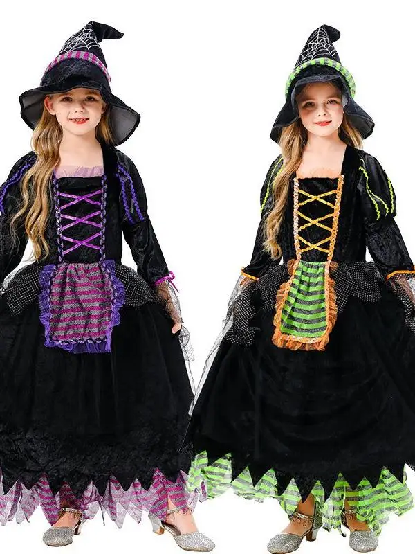 Halloween Children's Cosplay Witch Dress Female Wizard Costume Holiday Theme Apparel Traditional Chinese Style Women's Fashion
Halloween Children's Cosplay Witch Dress Female Wizard Costume Holiday Theme Apparel Traditional Chinese Style Women's Fashion