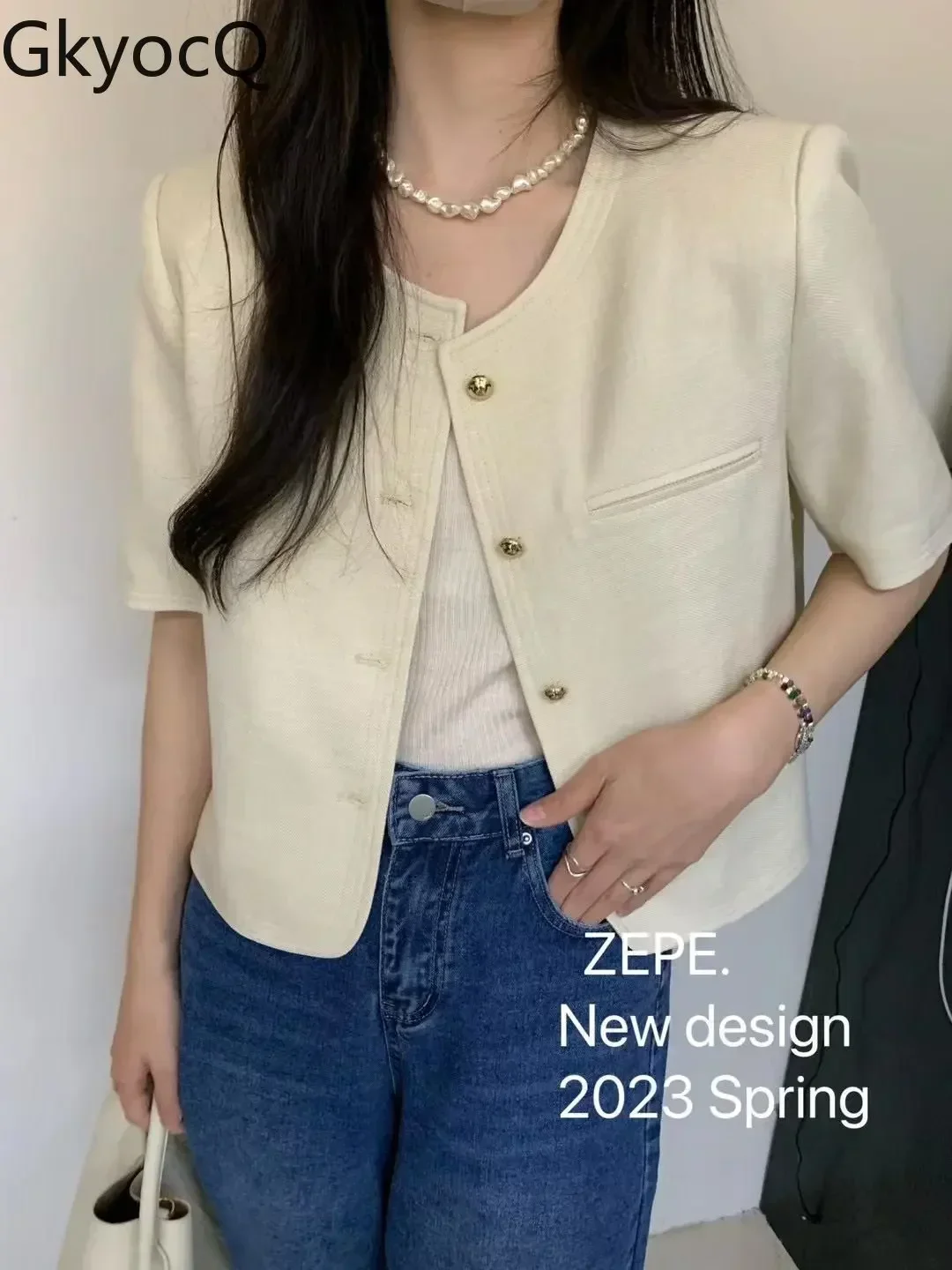 GkyocQ Short Sleeve Jacket Women Korean Korean Fashion Style 2023 Dongdaemun Formal Occasion Summer New Outerwear Women Clothing
GkyocQ Short Sleeve Jacket Women Korean Korean Fashion Style 2023 Dongdaemun Formal Occasion Summer New Outerwear Women Clothing