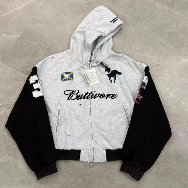 Правильная версия, индекс протокола, тяжелая промышленность, Warhorse, вышивка, слоган, разрушение, лоскутная толстовка с капюшоном на молнии
Правильная версия, индекс протокола, тяжелая промышленность, Warhorse, вышивка, слоган, разрушение, лоскутная толстовка с капюшоном на молнии