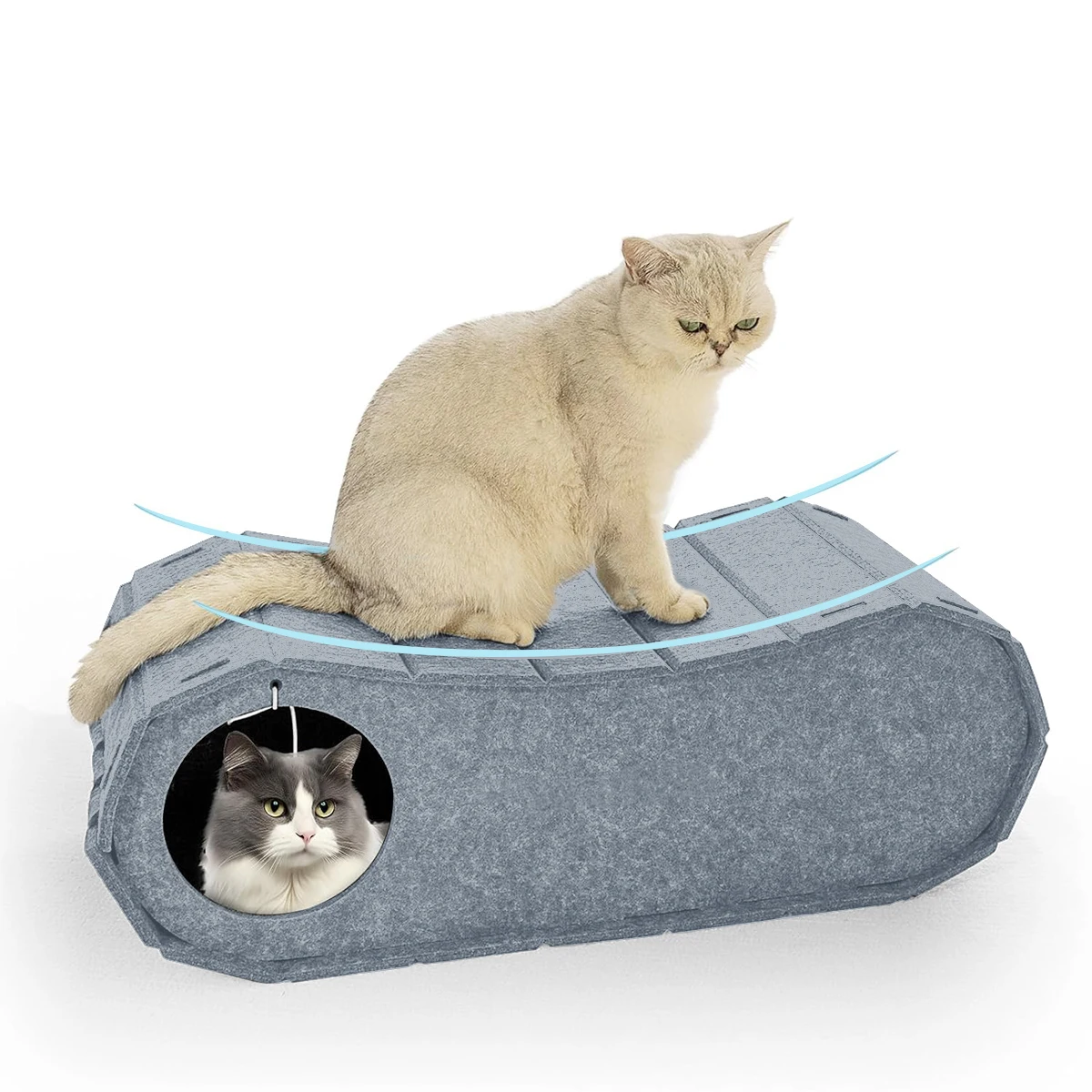Cat Hiding House Large Cat Cave Bed Felt Pet Nest with Tunnel & Toy Ball for Indoor Cats Sleeping Claw Grinding All-Season
Cat Hiding House Large Cat Cave Bed Felt Pet Nest with Tunnel & Toy Ball for Indoor Cats Sleeping Claw Grinding All-Season