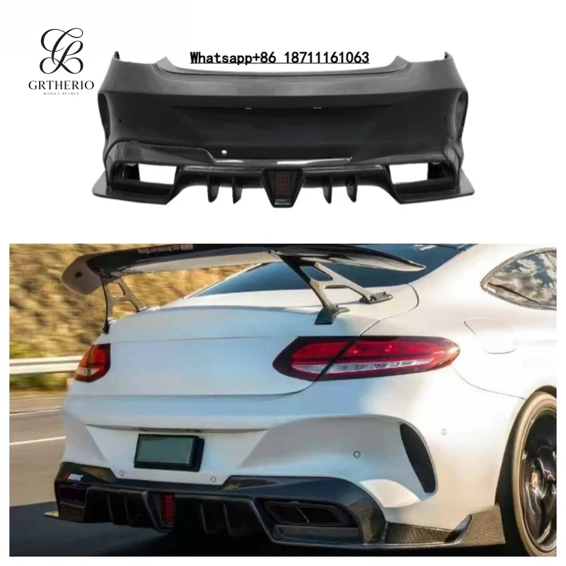 IMP Style Fiber for Merceder Benz W205 C43 C63s Coupe 2015-2021 Carbon Rear Bumper Diffuser Body Kit
IMP Style Fiber for Merceder Benz W205 C43 C63s Coupe 2015-2021 Carbon Rear Bumper Diffuser Body Kit