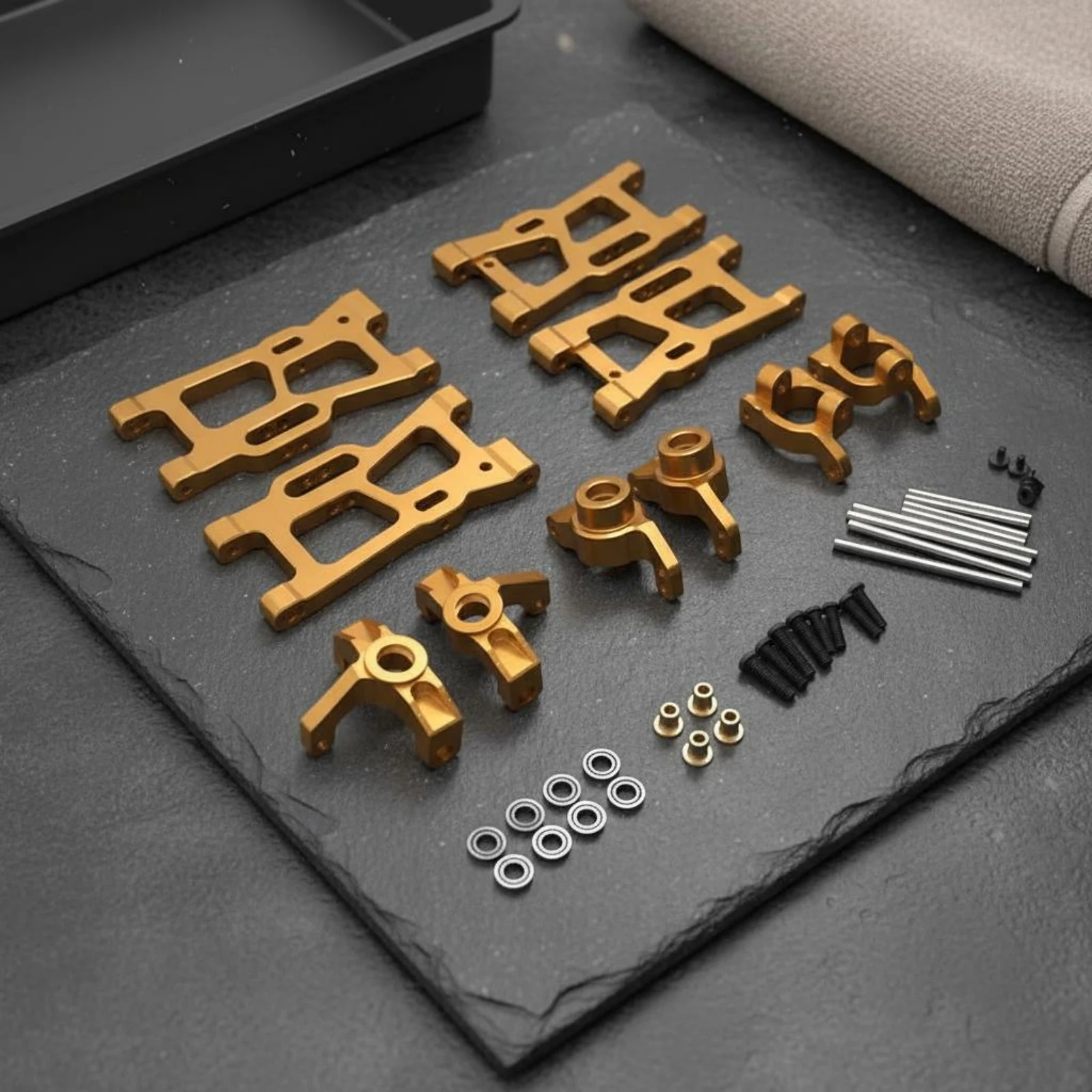 Front and Rear Swing Arm Kit Easy Installation Metal Chassis Parts Kit Damping System Arm Set Wear Resistant for Repair