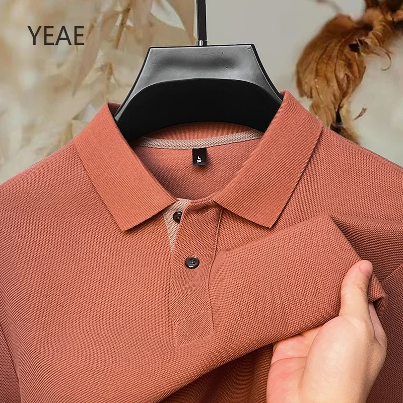 Long Sleeve Polo Shirts for Men Spring and Autumn Pure Color Man T Shirts High Quality Men's Cotton T-shirt Men's Clothing
Long Sleeve Polo Shirts for Men Spring and Autumn Pure Color Man T Shirts High Quality Men's Cotton T-shirt Men's Clothing