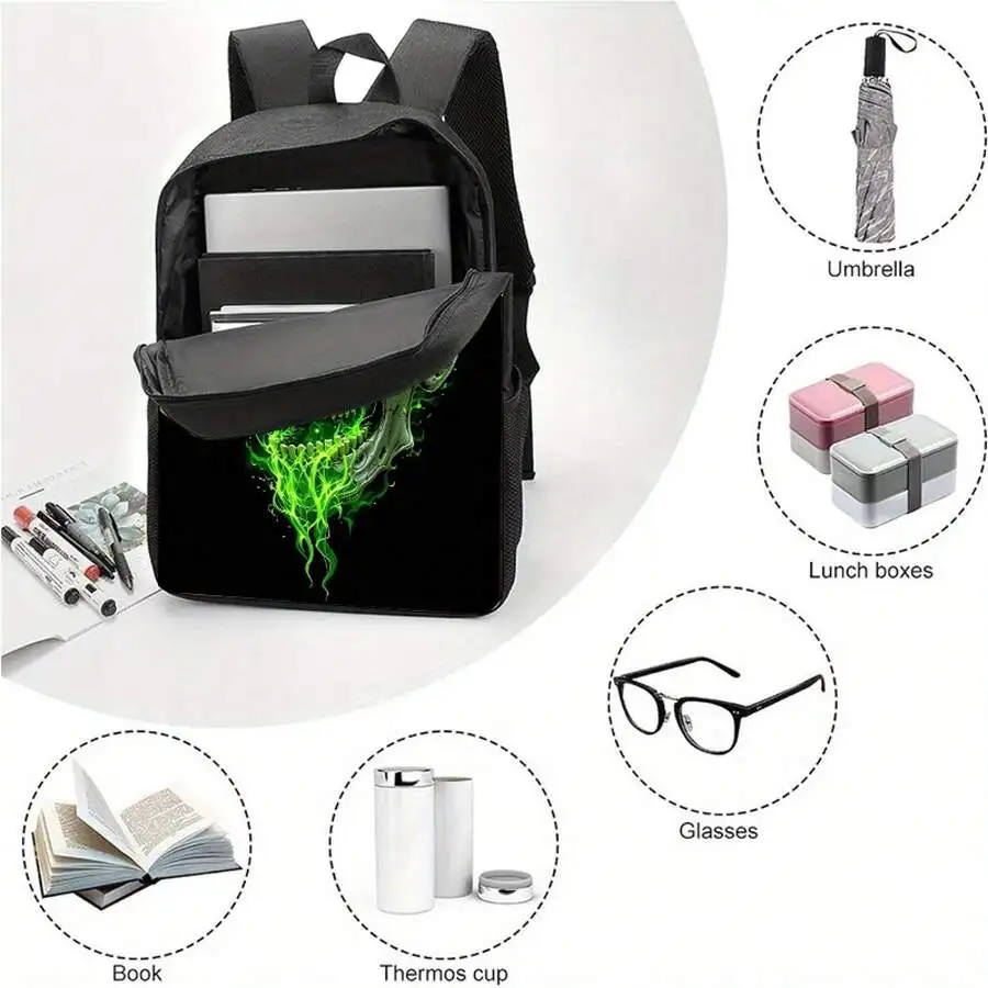 Lightweight Spacious Adjustable Backpack With 3D Skull Print For Daily Commute And Casual Use
Lightweight Spacious Adjustable Backpack With 3D Skull Print For Daily Commute And Casual Use