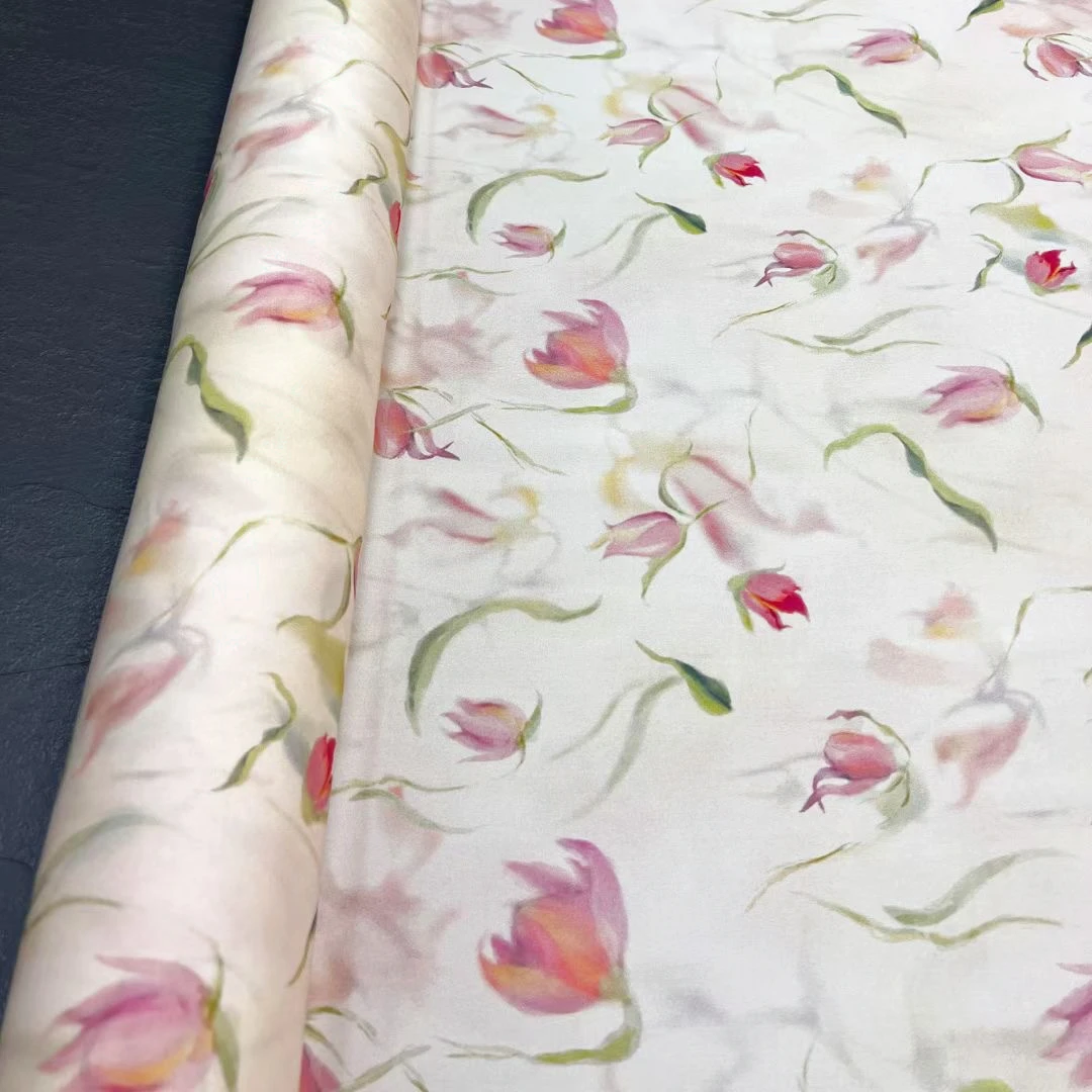 Ткань Douppioni из шелкового атласа с принтом - белый фон Розовые тюльпаны 95% шелковый шелк шелковицы + 5% спандекс W140CM
Ткань Douppioni из шелкового атласа с принтом - белый фон Розовые тюльпаны 95% шелковый шелк шелковицы + 5% спандекс W140CM