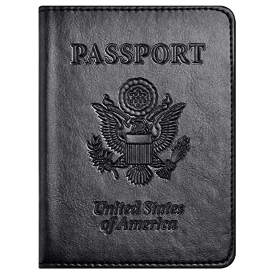Passport and Vaccine Card Holder Combo, Faux Leather, Compact, Lightweight, Waterproof, AA-Black
Passport and Vaccine Card Holder Combo, Faux Leather, Compact, Lightweight, Waterproof, AA-Black