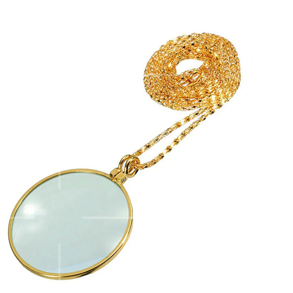 Magnifier Necklace Golden Zinc Alloy Chain Reading Magnifying Glass Portable Clear Lens for Seniors Kids Exploration Inspection
Magnifier Necklace Golden Zinc Alloy Chain Reading Magnifying Glass Portable Clear Lens for Seniors Kids Exploration Inspection