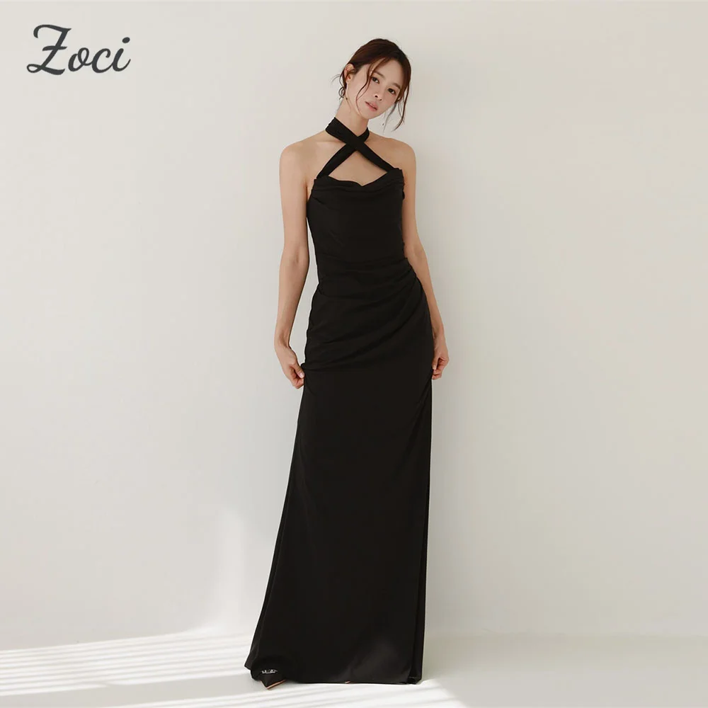 Zoci Black Backless Evening Dresses Sheath Elegant Simple Wedding Photo Shoot Dresses Korea Customized Reception Dress
Zoci Black Backless Evening Dresses Sheath Elegant Simple Wedding Photo Shoot Dresses Korea Customized Reception Dress