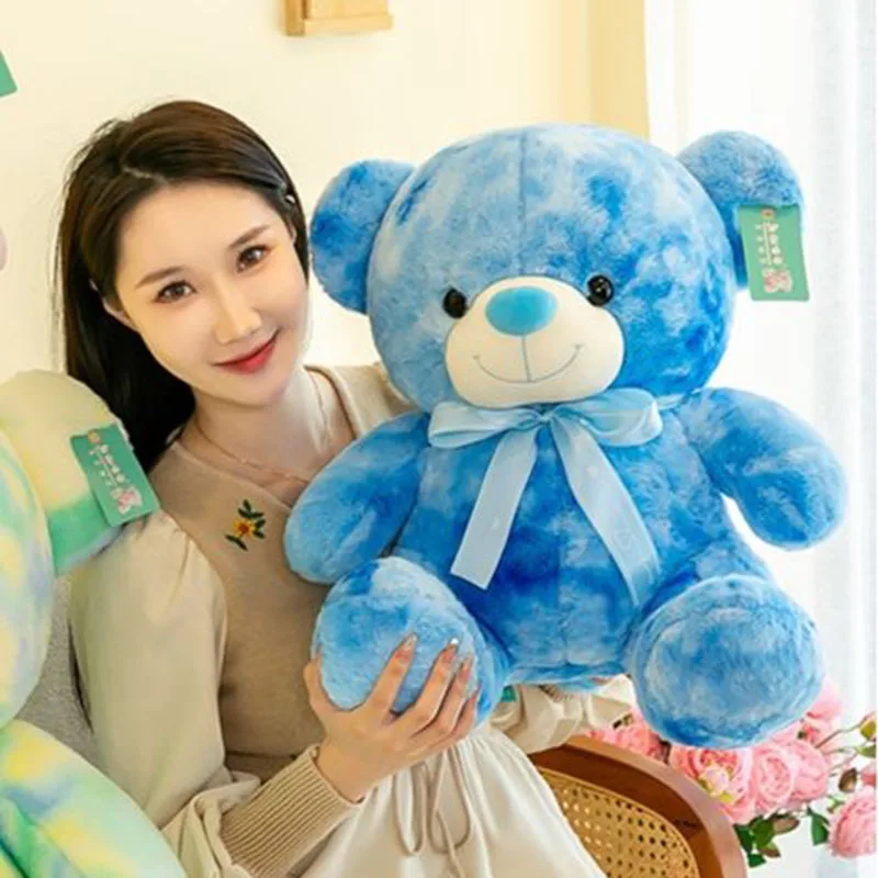 Blue Tie-Dye Teddy Bear Plush Toy Cute Stuffed Animal Doll with Bowknot Soft Fluffy Pillow Gift for Kids Girlfriend Home Decor
Blue Tie-Dye Teddy Bear Plush Toy Cute Stuffed Animal Doll with Bowknot Soft Fluffy Pillow Gift for Kids Girlfriend Home Decor
