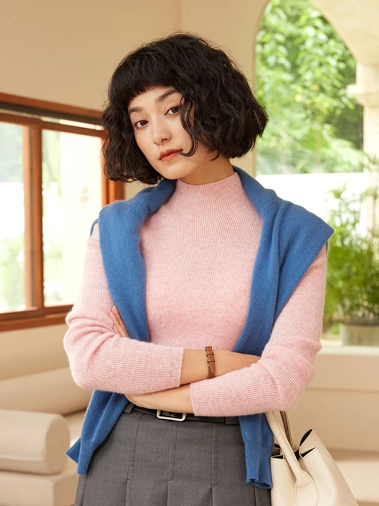 2025 Classic Solid Color Basics Soft Warm Sweater Autumn Winter Women's Half High Collar 100% Cashmere Knitted Pullover Clothes
2025 Classic Solid Color Basics Soft Warm Sweater Autumn Winter Women's Half High Collar 100% Cashmere Knitted Pullover Clothes