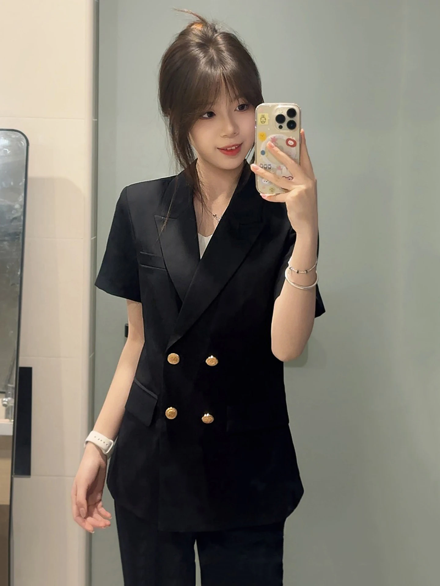 Black Professional Suit Jacket for Women Student Government Interview Formal Workwear Public Exam Career Women's Suit Set
Black Professional Suit Jacket for Women Student Government Interview Formal Workwear Public Exam Career Women's Suit Set