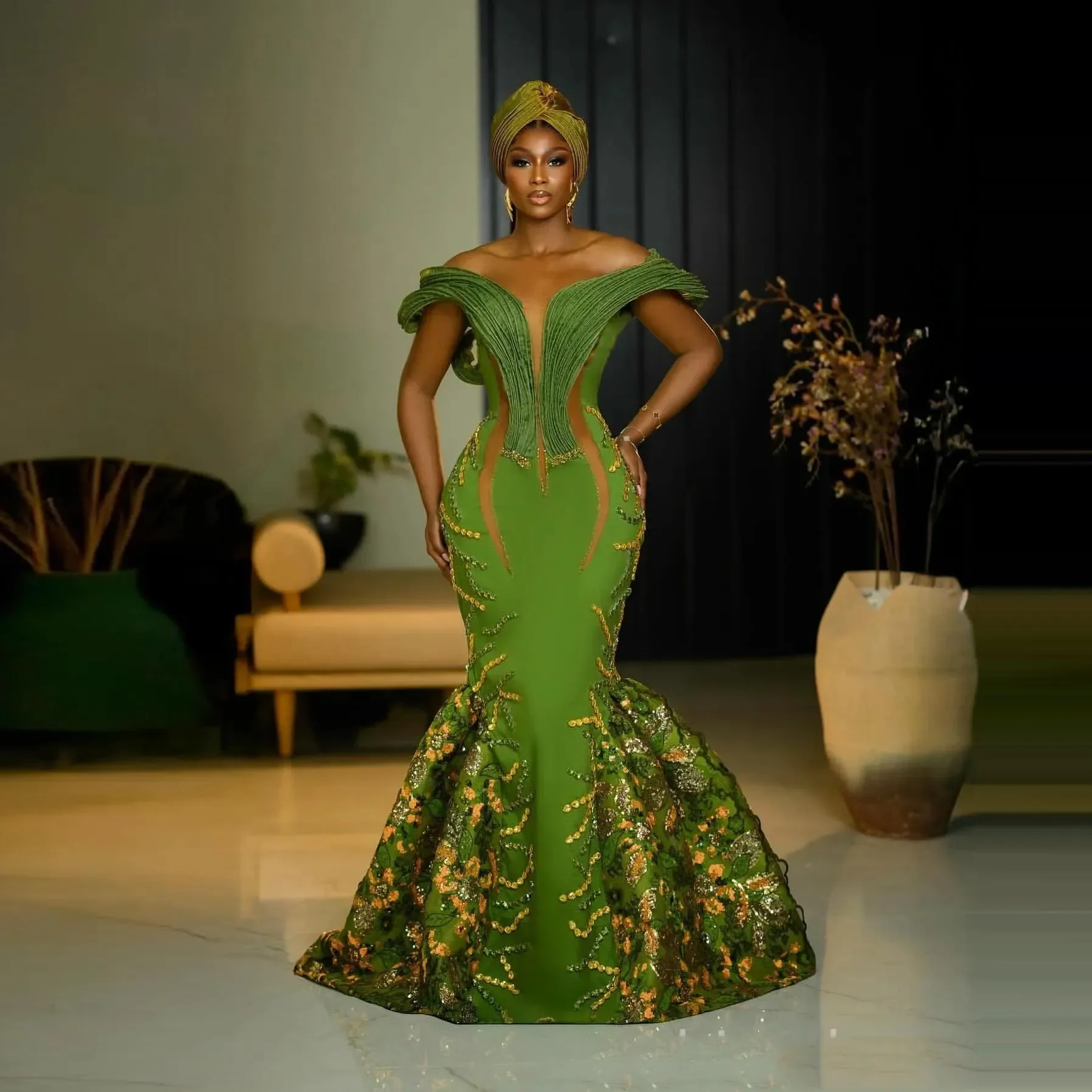 Elegant Green Prom Dresses Beads robes de soirée Floral Evening Dress vestido de festa longo Beading Long Gorgeous Mermaid
Elegant Green Prom Dresses Beads robes de soirée Floral Evening Dress vestido de festa longo Beading Long Gorgeous Mermaid