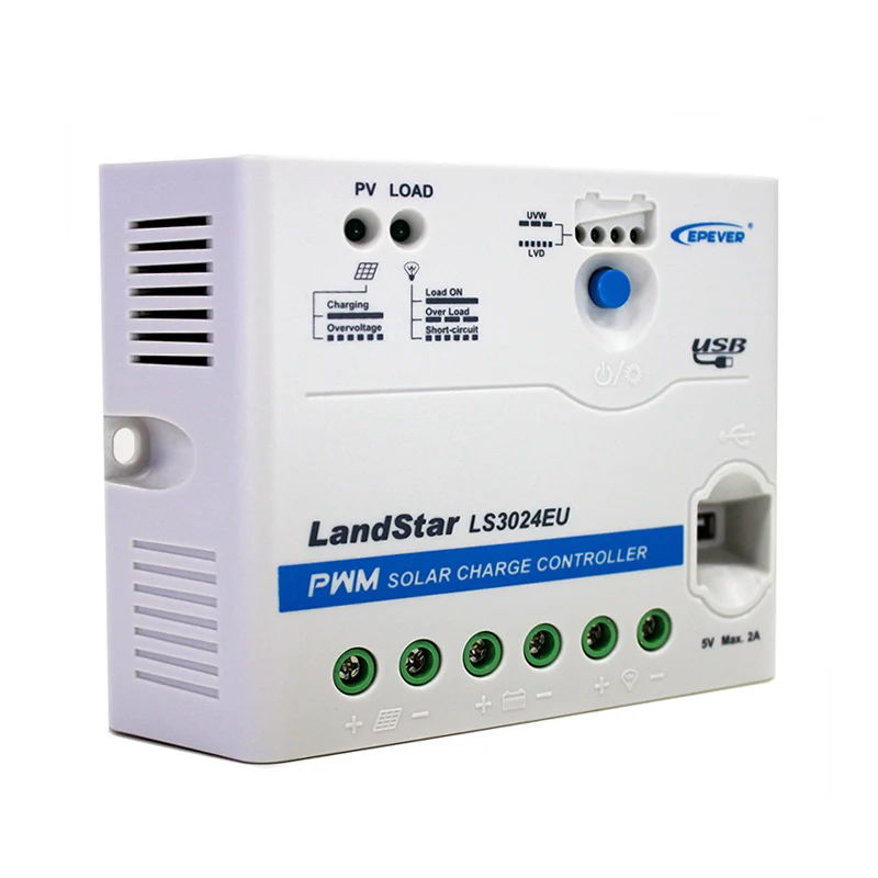 EPEVER LS3024EU 30A PWM Solar Charge Controller Regulators Programmable Max Pv Input Voltage 50V Solar Panel Battery Regulator
EPEVER LS3024EU 30A PWM Solar Charge Controller Regulators Programmable Max Pv Input Voltage 50V Solar Panel Battery Regulator