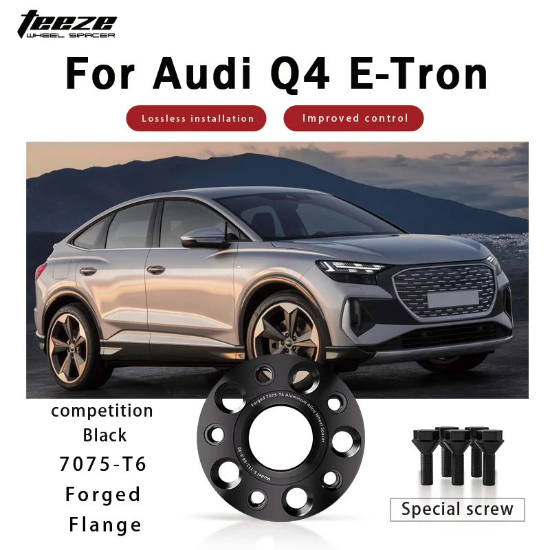Teeze 2/4pcs 5x112 57.1 M14 x 1.5 Hub Centric Black Forged wheel spacer For Audi Q4/E-Tron Flange Plate 15/20/25/30/35mm 
Teeze 2/4pcs 5x112 57.1 M14 x 1.5 Hub Centric Black Forged wheel spacer For Audi Q4/E-Tron Flange Plate 15/20/25/30/35mm