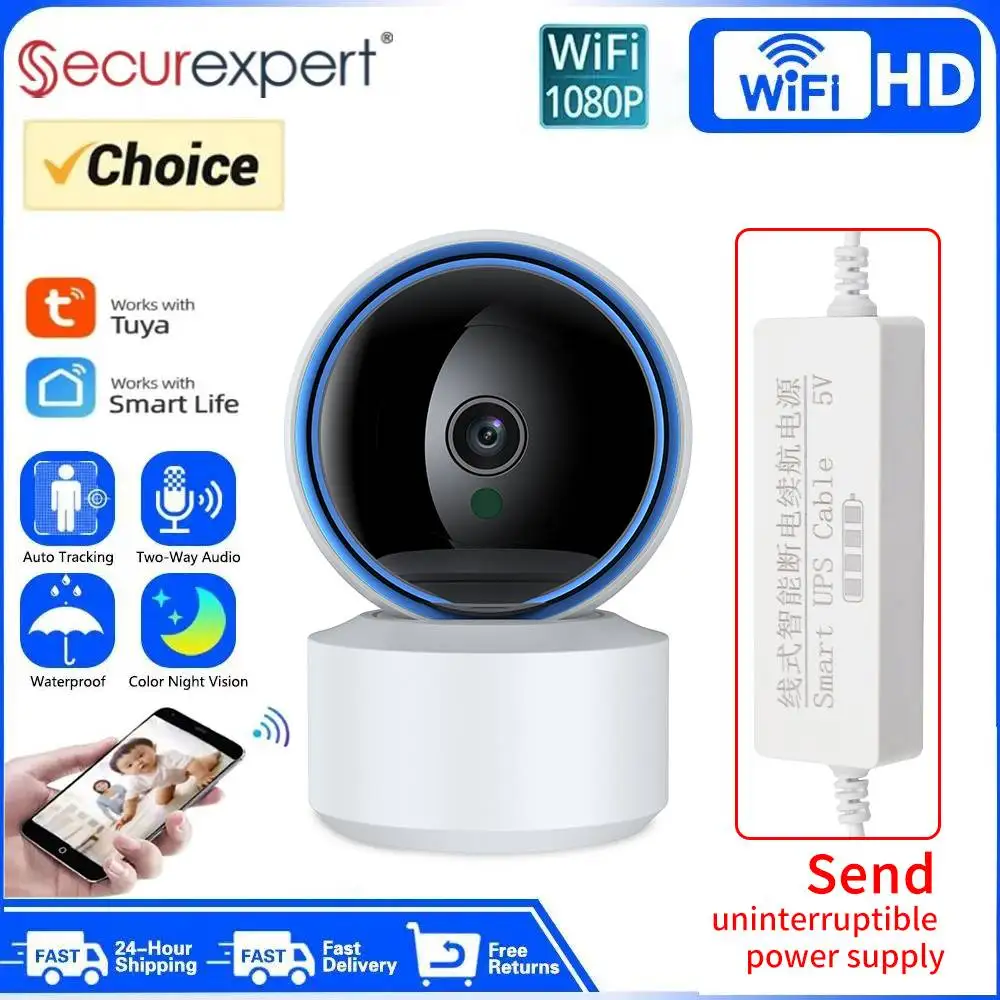 1080P HD Wifi PTZ IP Camera Baby Monitor Night Vision Motion Detect Video Security Cameras With 1800mAh UPS Battery Backup Power
1080P HD Wifi PTZ IP Camera Baby Monitor Night Vision Motion Detect Video Security Cameras With 1800mAh UPS Battery Backup Power