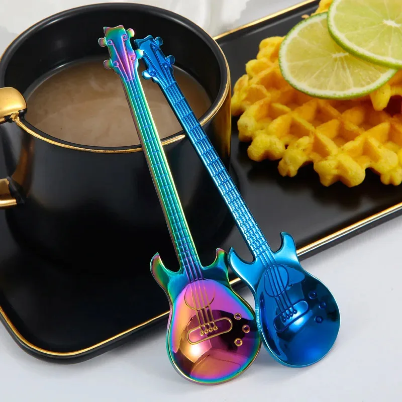 7Pcs Creative Stainless Steel Guitar Shaped Coffee Spoon Milk Tea Spoon Dessert Wedding Spoon Child Coffee Accessories Flatware
7Pcs Creative Stainless Steel Guitar Shaped Coffee Spoon Milk Tea Spoon Dessert Wedding Spoon Child Coffee Accessories Flatware