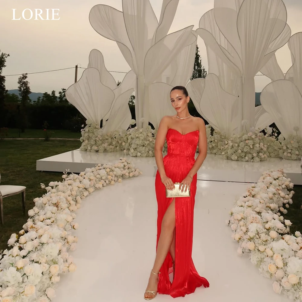 LORIE Elegant Solid Evening Dresses Pleated Strapless Sleeveless Prom Dress Long Sheath Side Slit Party Gowns 2026 Customized
LORIE Elegant Solid Evening Dresses Pleated Strapless Sleeveless Prom Dress Long Sheath Side Slit Party Gowns 2026 Customized