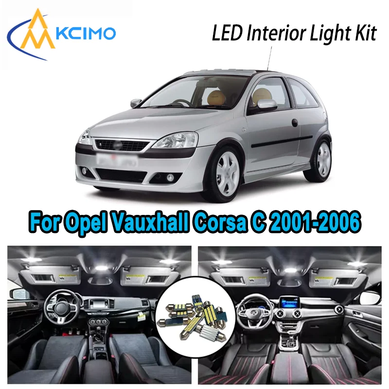 For Opel Vauxhall Corsa C 2001-2006 2002 2003 Premium Bright LED Interior Dome Map Trunk Light Kit Car Led Lamps Canbus No Error
For Opel Vauxhall Corsa C 2001-2006 2002 2003 Premium Bright LED Interior Dome Map Trunk Light Kit Car Led Lamps Canbus No Error